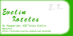 evelin koteles business card